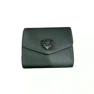Carey Adina Grey Embellished Dark Grey Snap closure Silver chain‎ clutch purse